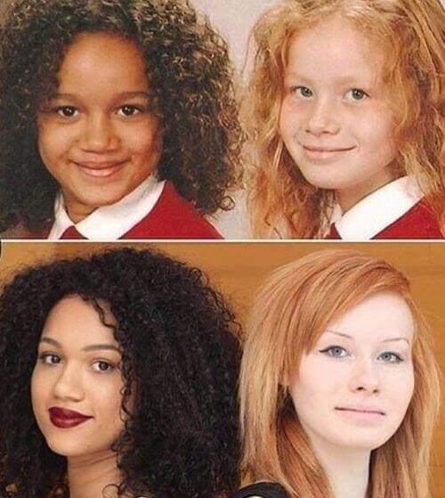 Twins of bi-racial parents