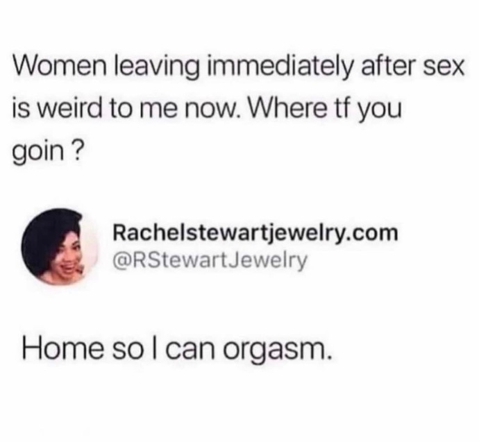 Do you like to cuddle after making love/lust 😂 or go separate ways?