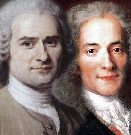 Heres an epistolary exchange between Voltaire and Rousseau. Whos right between the two?