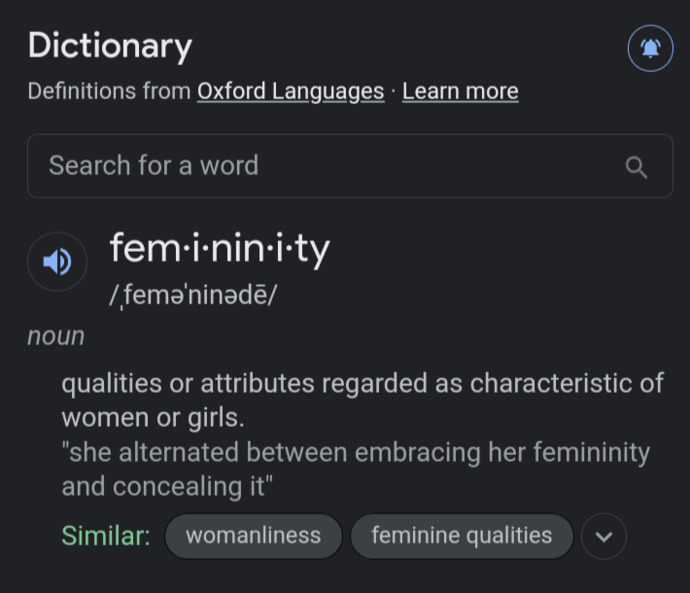 What’s masculine and what’s feminine?