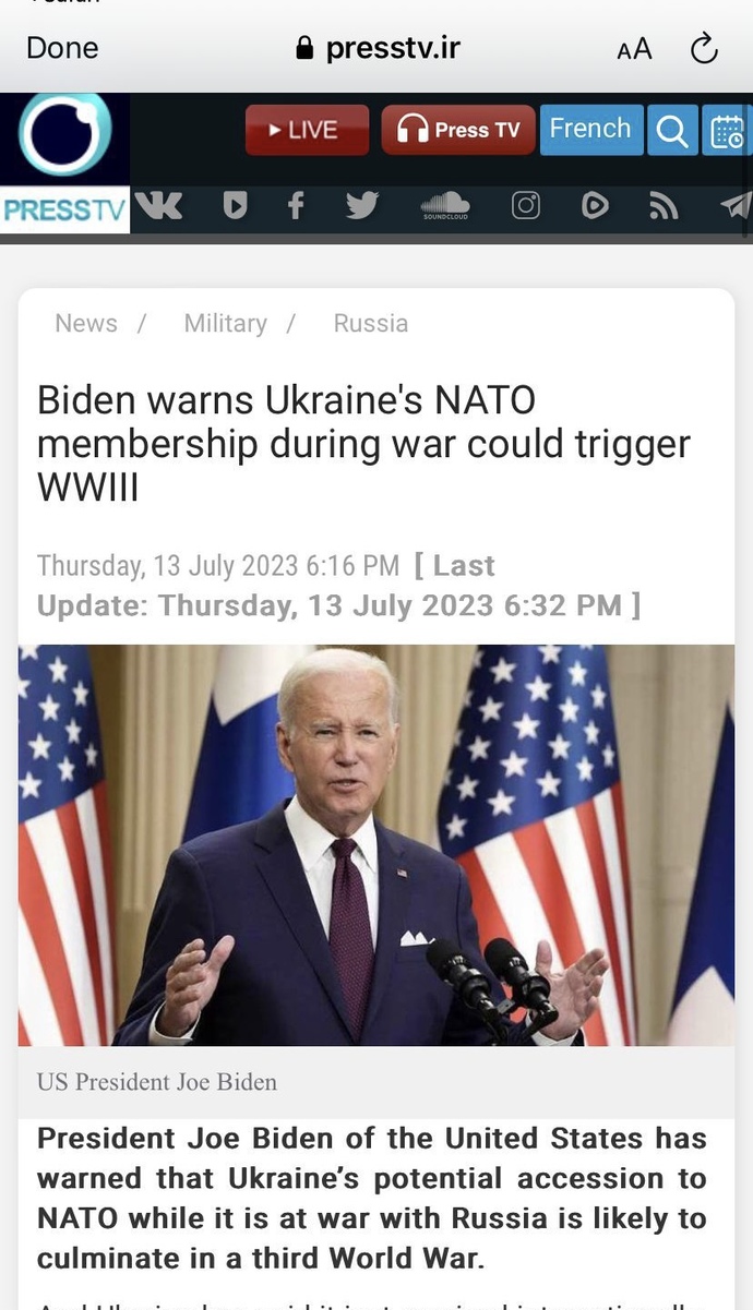 Are you worried about world war 3 starting?