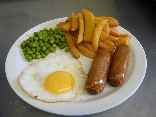Egg and sausage. Which way round?