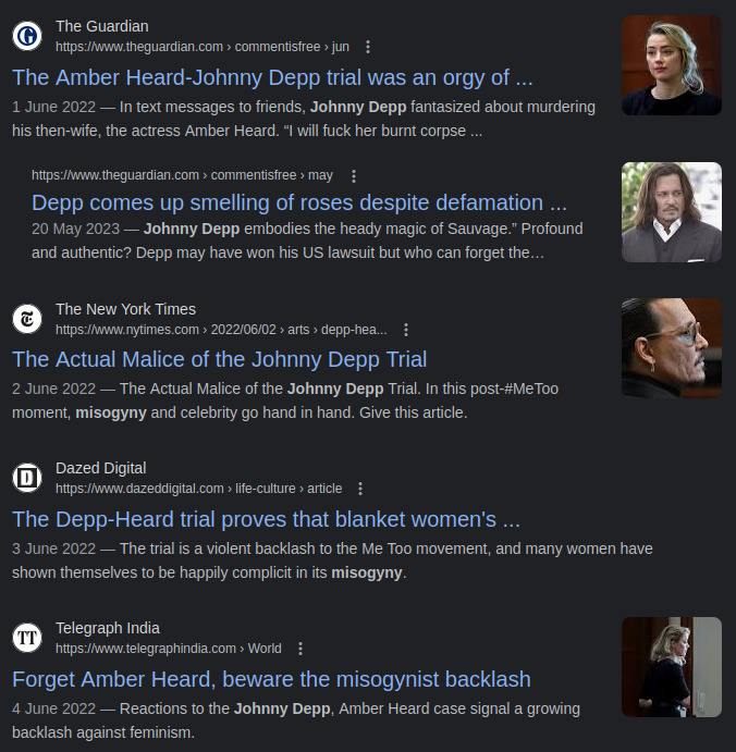 Was Johnny Depps verdict at the trial a win for misogyny?