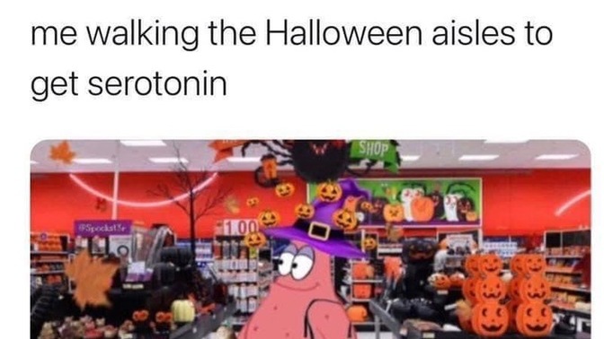What part of the grocery aisle gives you serotonin?