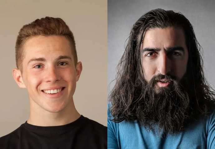 Short or long hair on men?