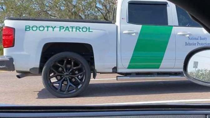 Would you trust someone driving around in a car modified with this vinyl wrap?