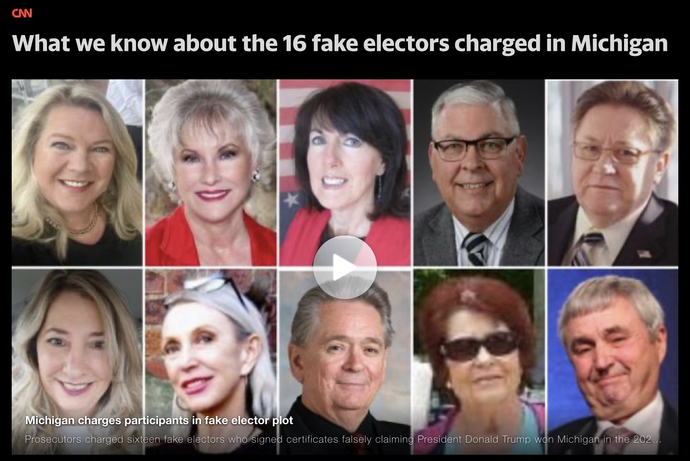 What should be the consequences for the 16 Fake Republican Electors?