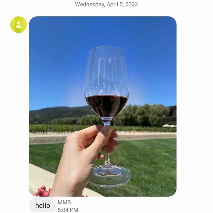 What does it mean if a woman sends you a vague hello with a photo?