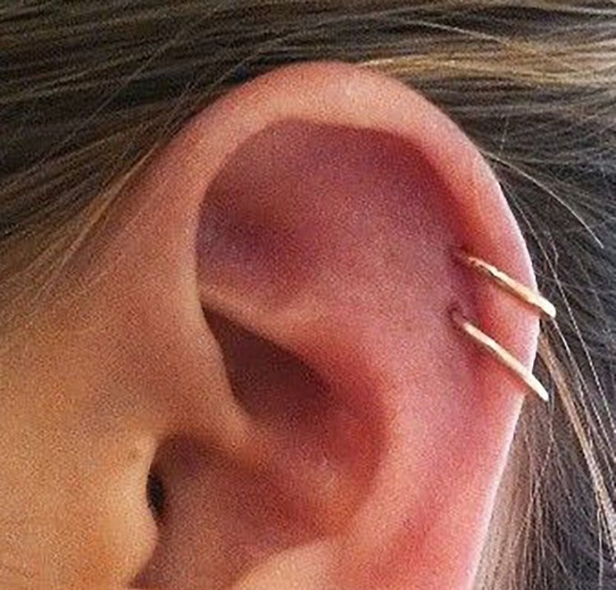 How common is earrings on other parts of the ears that isn't the lobes?