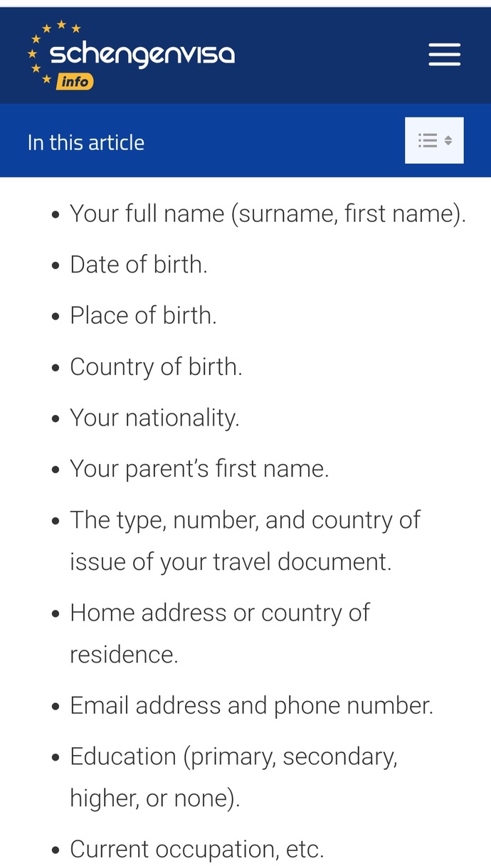 Will you be willing to answer these questions to vacation in Europe? Do you think these are reasonable?