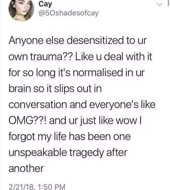 Have you had your fair share of trauma?