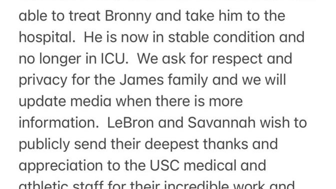 Thoughts about Bronny’s situation?