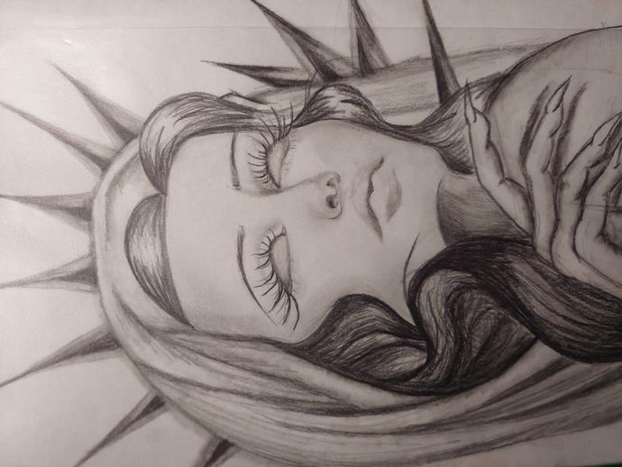 What do you think about this painting made by my 16 years old sister? Do you think she is talented?
