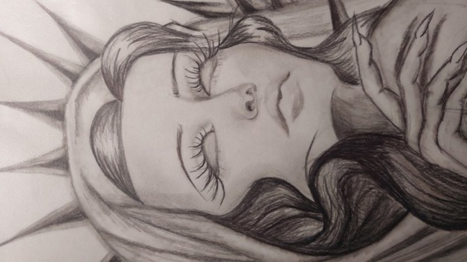 What do you think about this painting made by my 16 years old sister? Do you think she is talented?