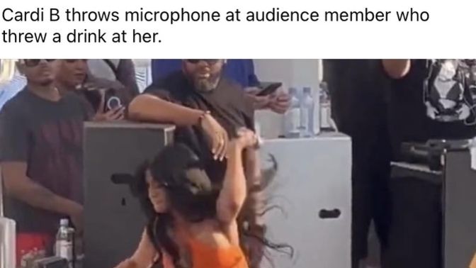 If you’re a performer on stage and someone throws something at you, what would you do?