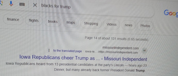 What happened to the other thousand results about trump? what is google hiding from me?