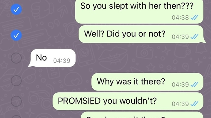 What is he saying no to sleeping with her or coming tonight?