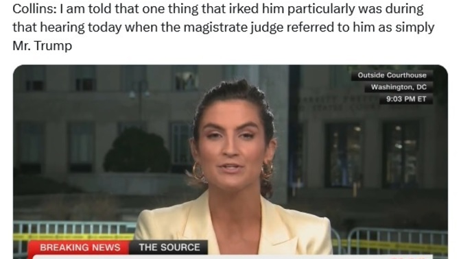I guess we can see that he did not being slapped down, taken down a couple pegs, and brought down to reality that he isn't a king anymore?