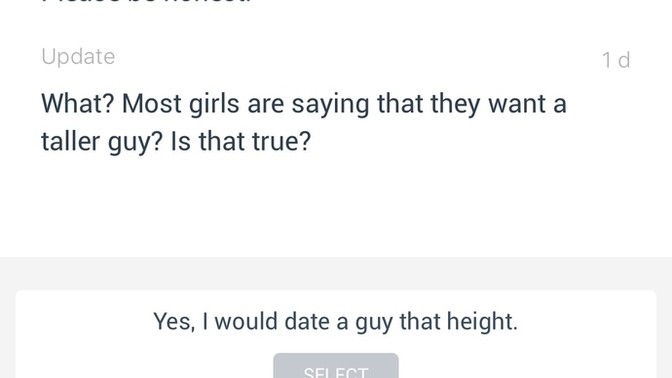 Do you think the girls that said they wouldn’t date a man that was 5’8 are being shallow?