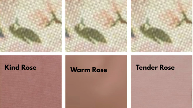 Which of these rose colors matches best this print?