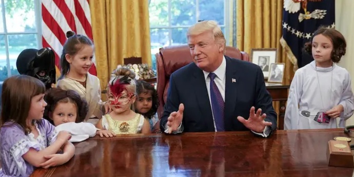 "I will be dating you in 10 years" -Donald Trump to child.