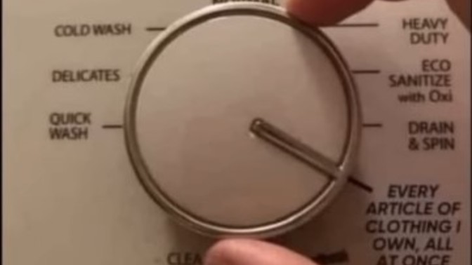 Do you take any notice of the washing machine knob?