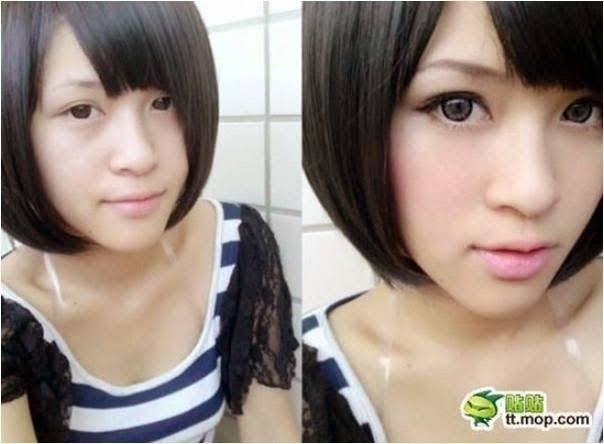 Is wearing coloured enlarging contacts catfishing?