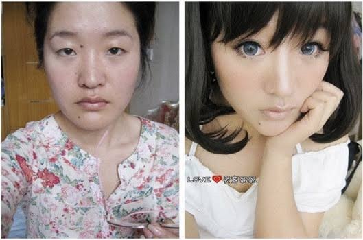 Is wearing coloured enlarging contacts catfishing?