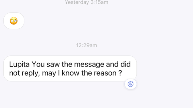 He previously ignored my message so I figured he was busy. When he messaged me I didn’t reply and now he’s asking why I didn’t reply. Good response?