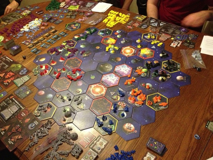 Twilight Imperium; I'm not sure which edition