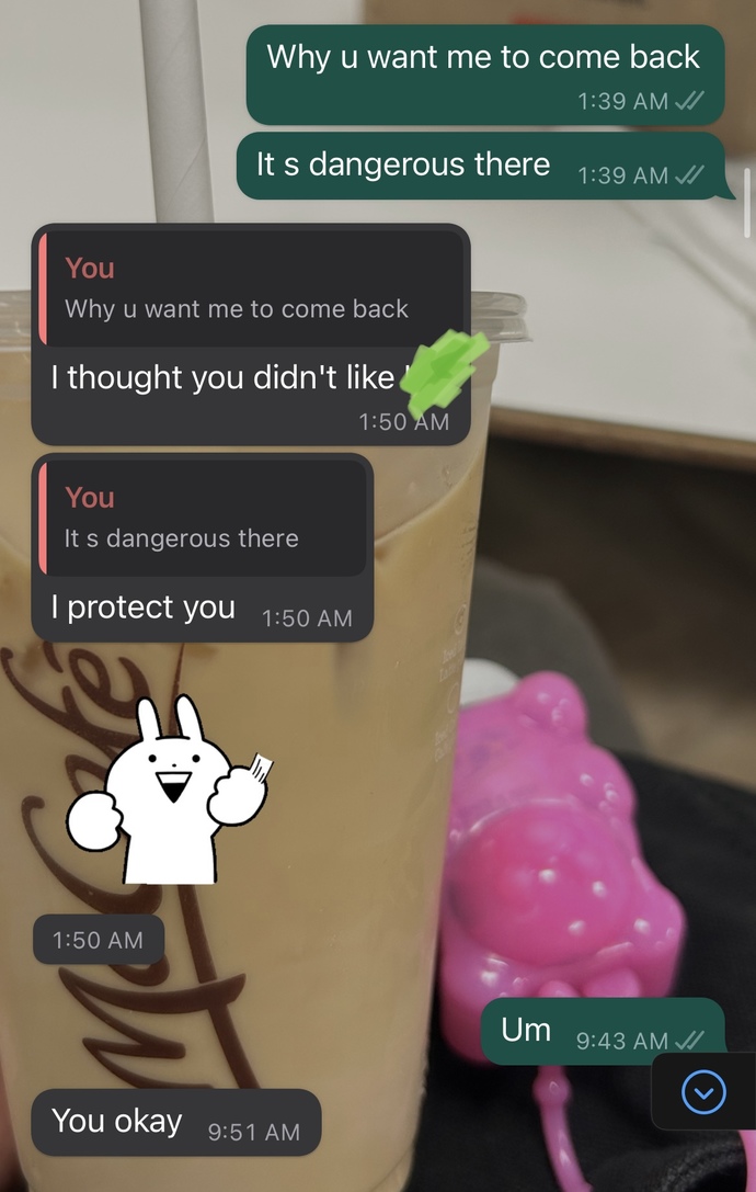 This is the conv between me and male friend , Can u tell if he likes me from the conv?