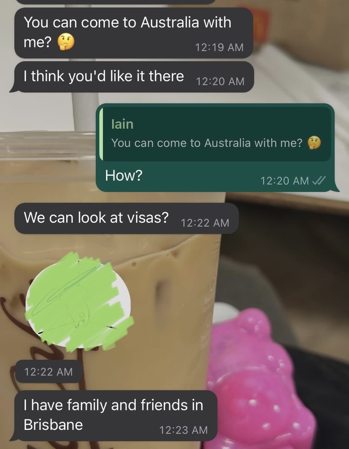 This is the conv between me and male friend , Can u tell if he likes me from the conv?