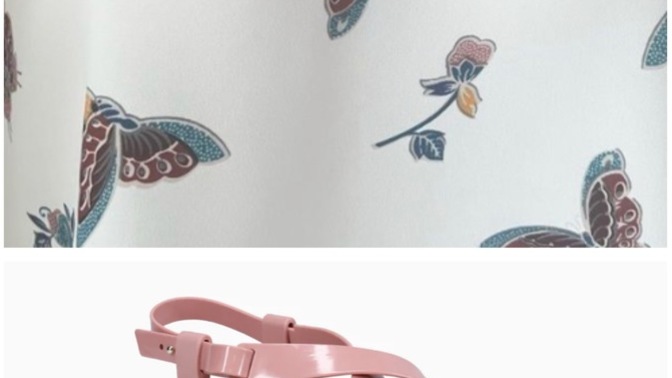 Which of these these shoes looks best with this butterfly print?