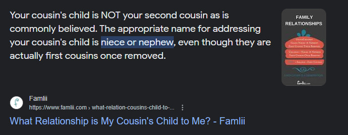 If my oldest cousin were to have a child, what does that make me to the child?