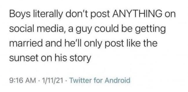 Guys, what do you like to post online? If you even post anything? If not, why not?