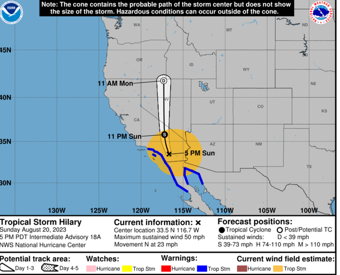 How are you preparing for hurricane Hilary?