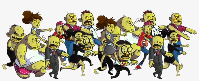 Is nature racist when it turns all humans the same skin color as they transition into zombies?