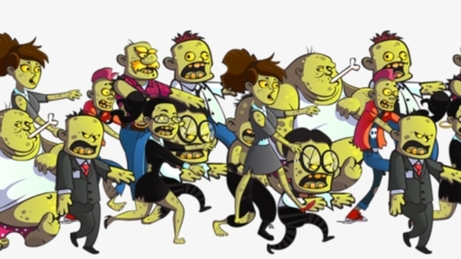 Is nature racist when it turns all humans the same skin color as they transition into zombies?