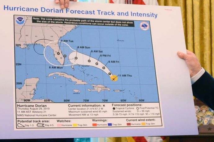 Does the Poorly Educated think that the storm was an immigrant and how come Biden didnt use Trumps Magical Sharpie to redirect the storm?