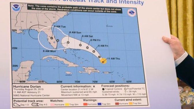 Does the Poorly Educated think that the storm was an immigrant and how come Biden didn't use Trumps Magical Sharpie to redirect the storm?