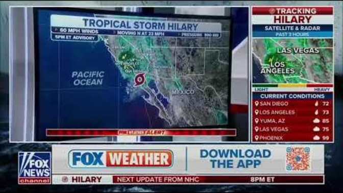 According to fox news it's Biden's fault that tropical storm Hillary hit America?