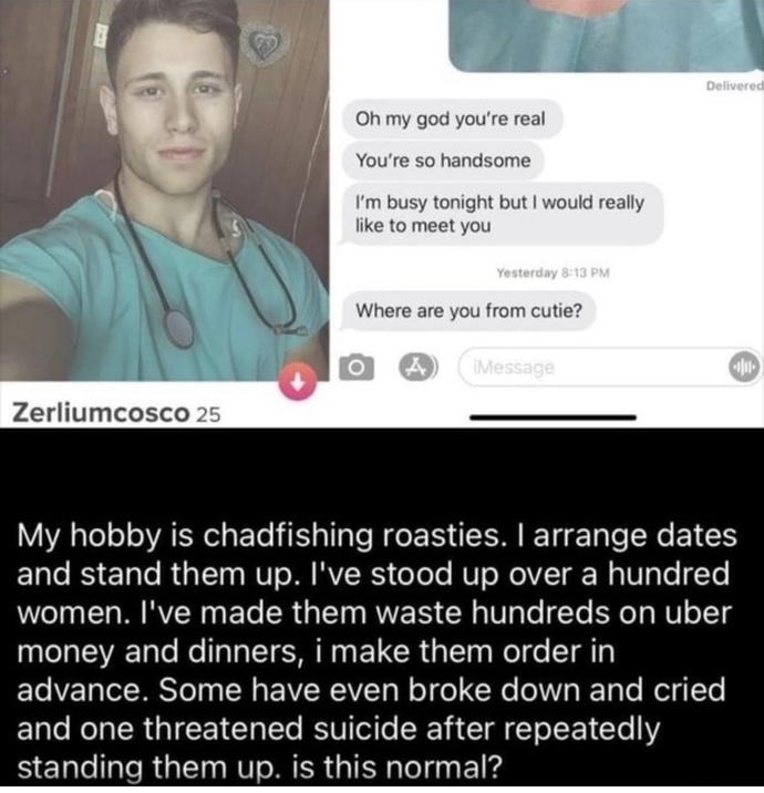 What is your opinion on “chadfishing”?