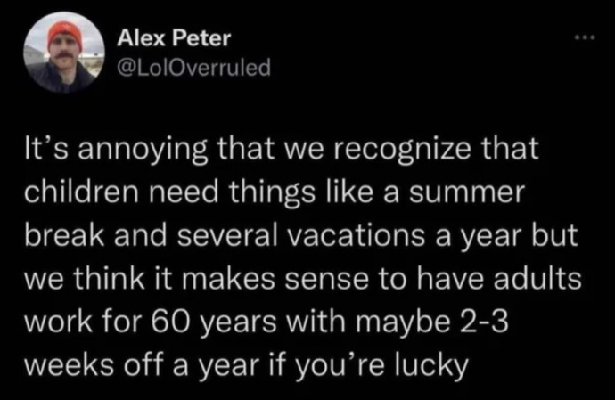 What do you think is one major problem with how jobs are set up?