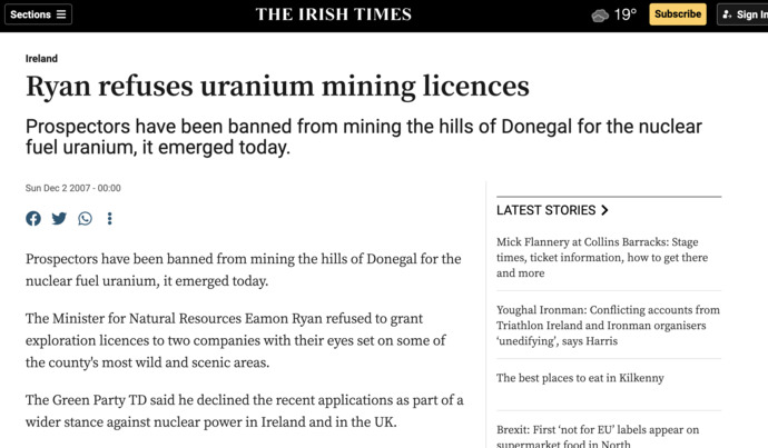 Would you allow Uranium mining in your area?