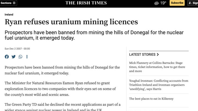 Would you allow Uranium mining in your area?