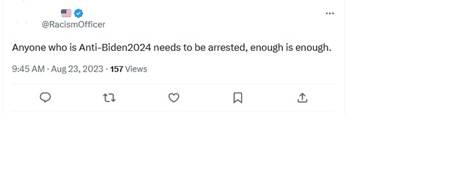 Do you agree, everyone who doesnt support Biden should be arrested?