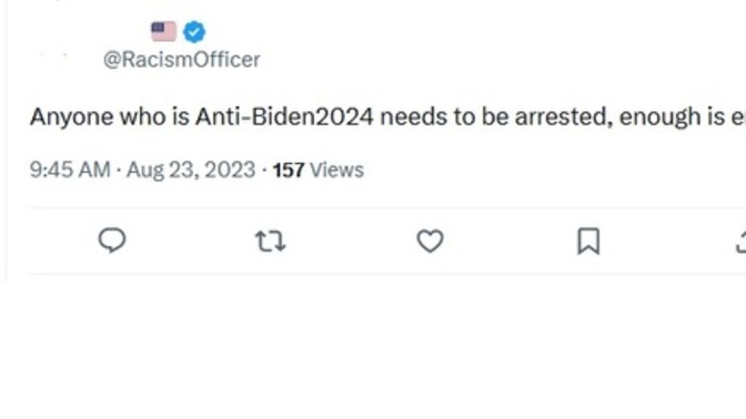 Do you agree, everyone who doesn't support Biden should be arrested?