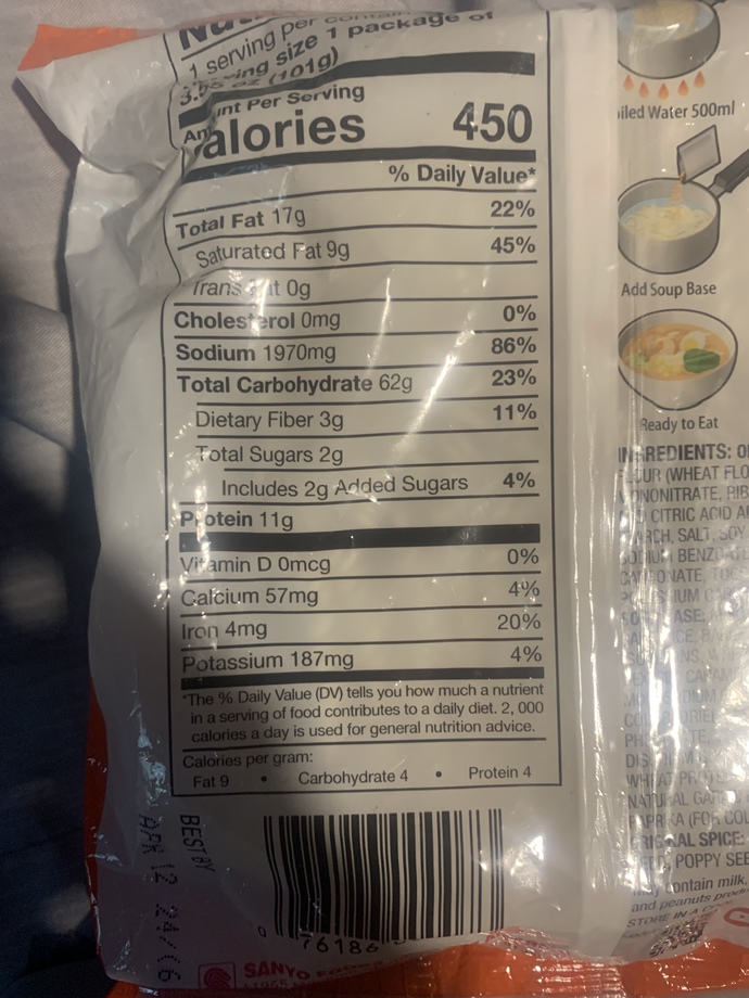 just in case you can’t read it it’s 1970mg of sodium
