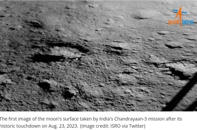 See 1st photos of the moons south pole by Indias Chandrayaan-3 lunar lander. This should give some answers to decades long conspiracy?
