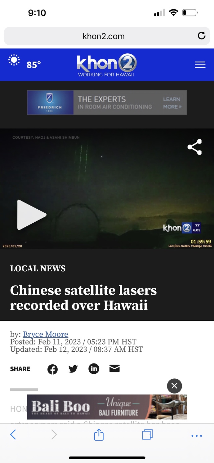 Have you guys seen the laser Hawaii conspiracy theory?
